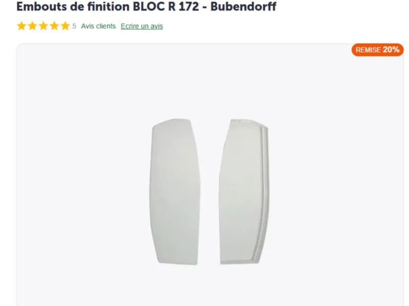 Cache moteur volet roulant Bubendorff
