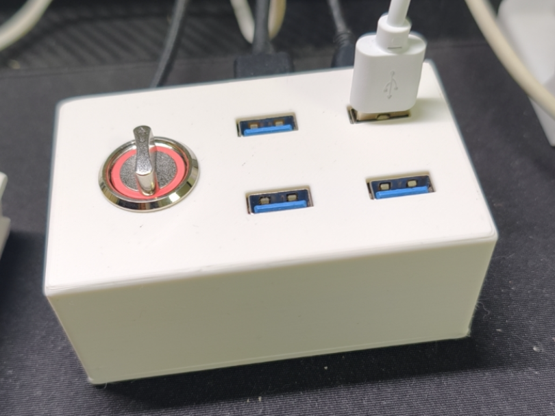 电脑旋钮开机+4口USB拓展器