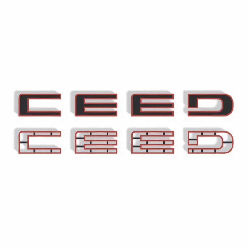 Kia Ceed grill letters - 2 designs