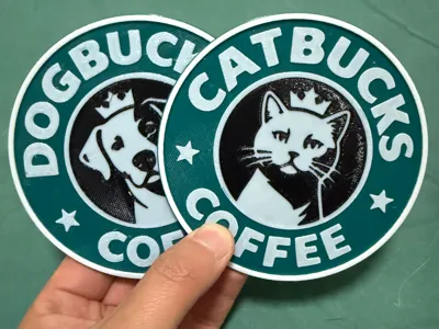 Catbucks & Dogbucks Coasters
