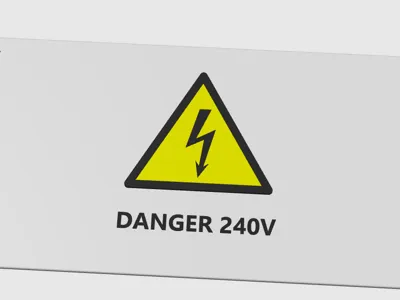6U 19" rackmount warning cover