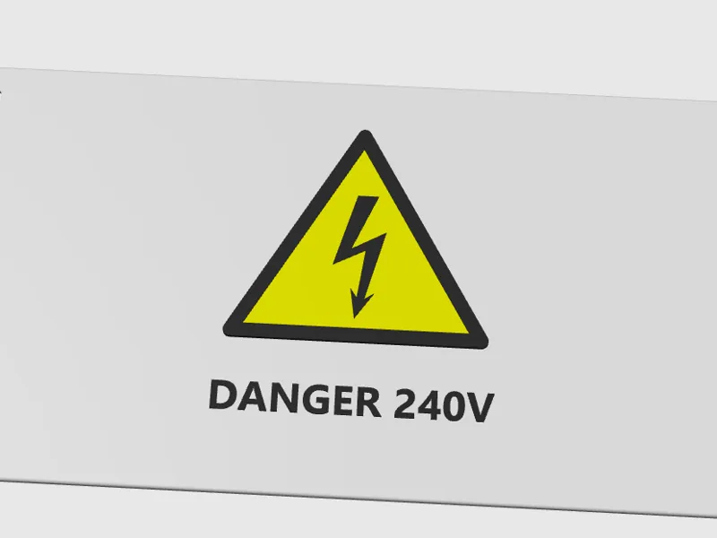 6U 19" rackmount warning cover