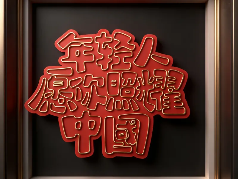 年轻人愿你照耀中国（无相框）