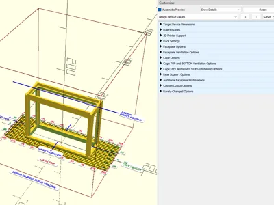 CageMaker PRCG - Parametric Rack Cage Generator