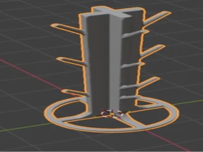 3D Scanning Aid: Small Object Holder + Feature Point Stand