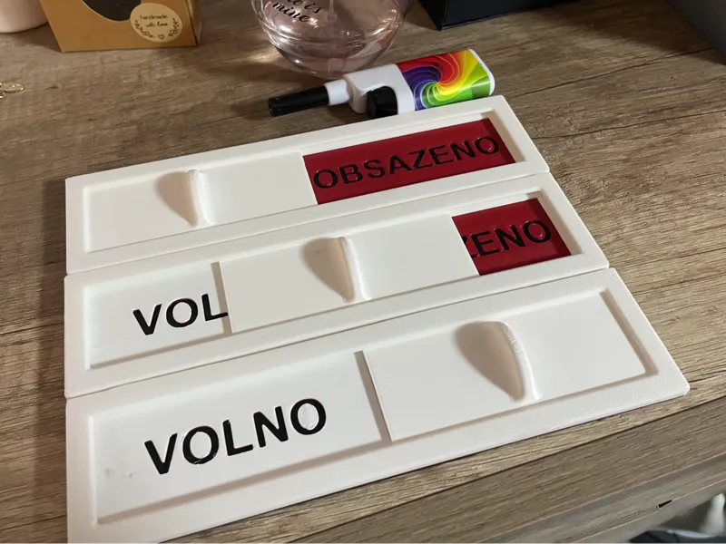 Toilet Door Occupancy Sign - Obsazeno x Volno