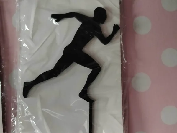 Figurine coureur pour gâteau