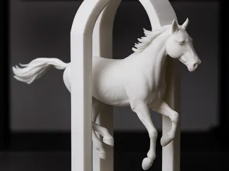 Horse between arches