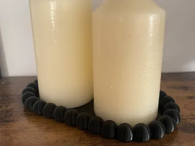 Kerzenteller oval Candle Plate Bubble