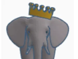 Elephant with crown