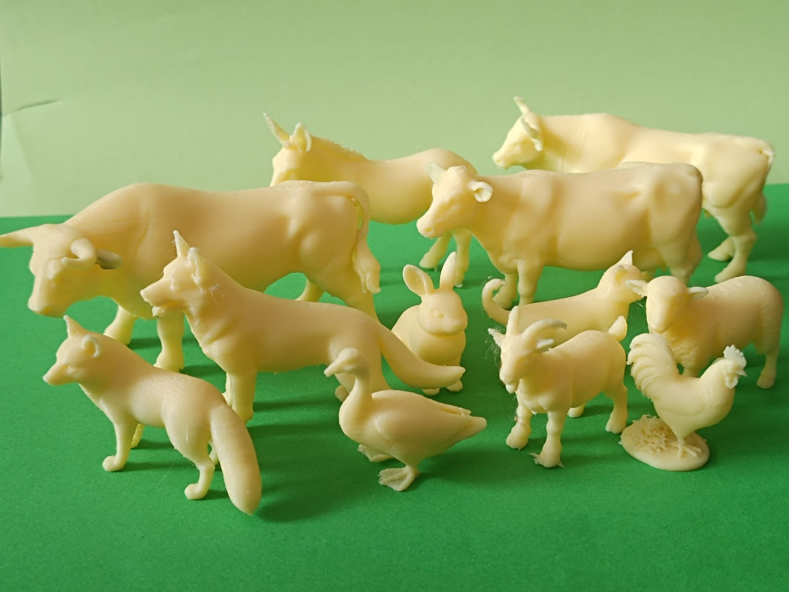 Realistic 3D farm animal figures fan art Schleich