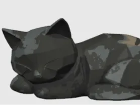 The cat statue