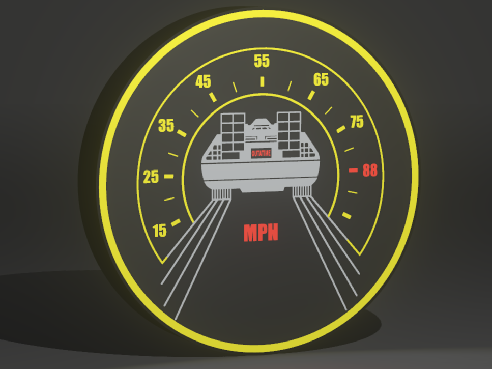delorean  Back To The Future speed Lightbox