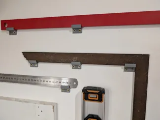 Minimalist Tool Bracket Square & Ruler Wall Mount