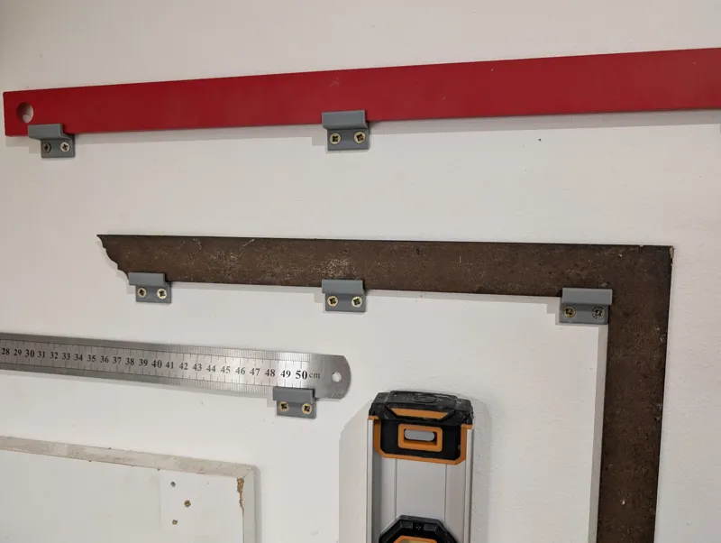 Minimalist Tool Bracket Square & Ruler Wall Mount