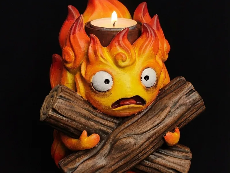 Fire Demon Tea Light Holder | Fantasy Fire Statue