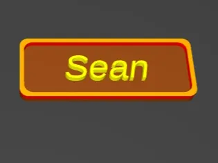 Customisable name tag + recess for magnetic tape