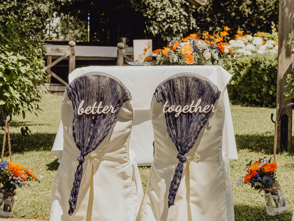 Wedding Chair Signs / Hochzeit Stuhlschilder