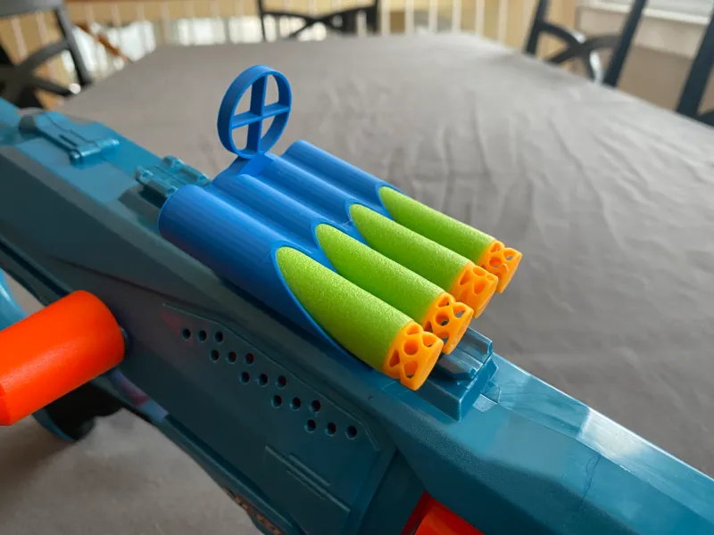 Nerf scope and dart holder. No ams!