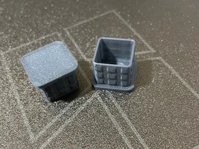 Aluminum tube cap 2cmx2cmx1.5cmx0.6cm