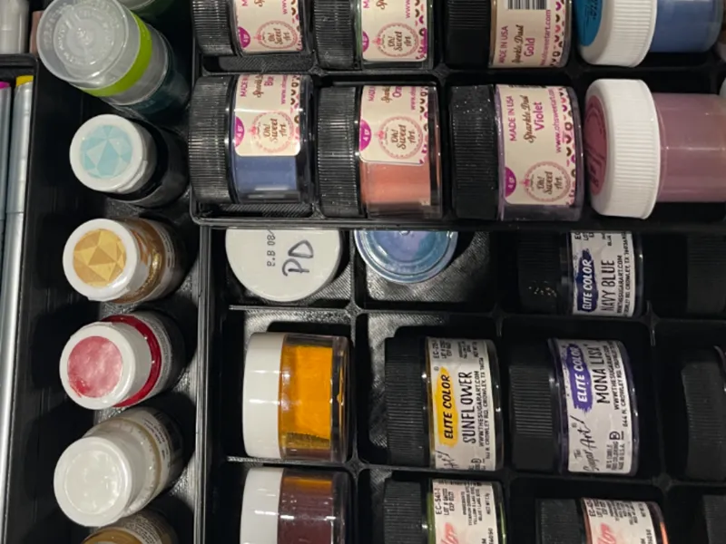 Edible Paint, Dust & Glitter Gridfinity Organizer