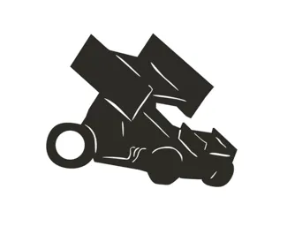 Sprint Car Silhouette Key Chain