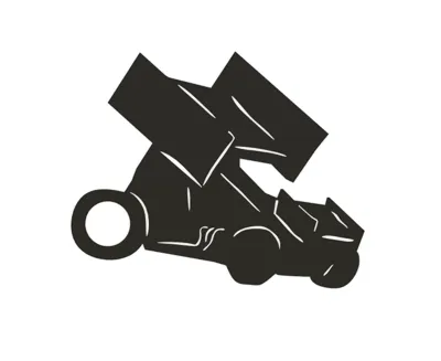 Sprint Car Silhouette Key Chain