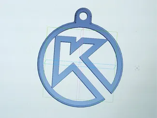 Kompas 3d logo keychain