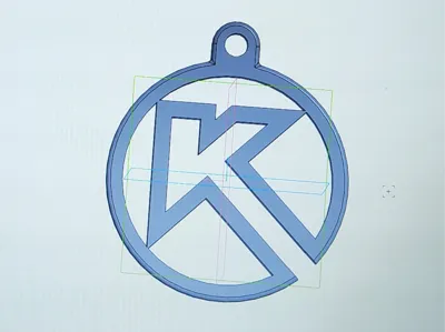 Kompas 3d logo keychain
