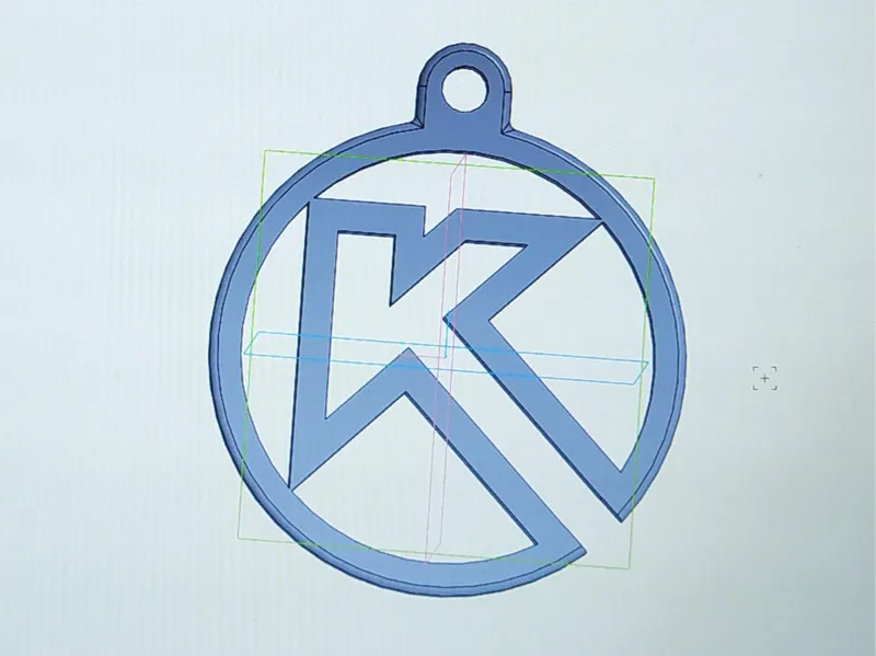 Kompas 3d logo keychain