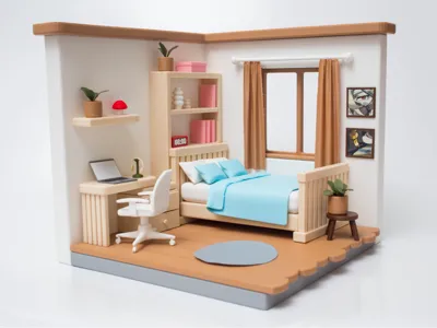 Cartoon Bedroom Assembly Toy