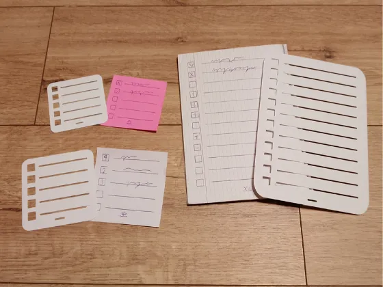 table template for card
