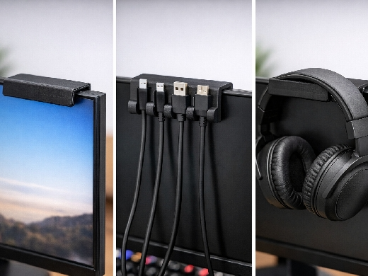 Monitor-Clip +Kopfhörerhalterung
