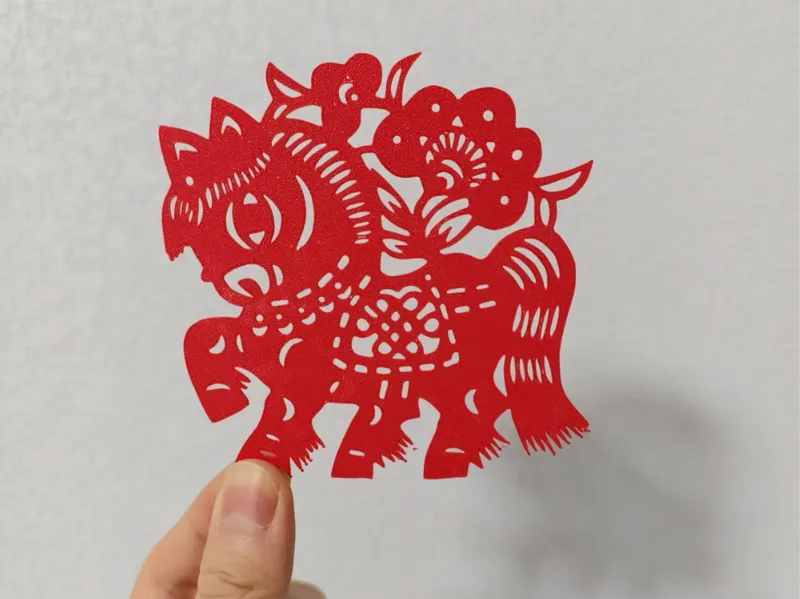 马年窗花x2