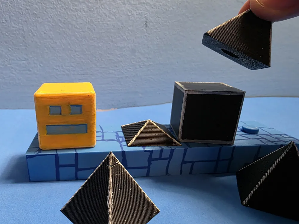 Geometry Dash Shelf Display - Free 3D Print Model - MakerWorld