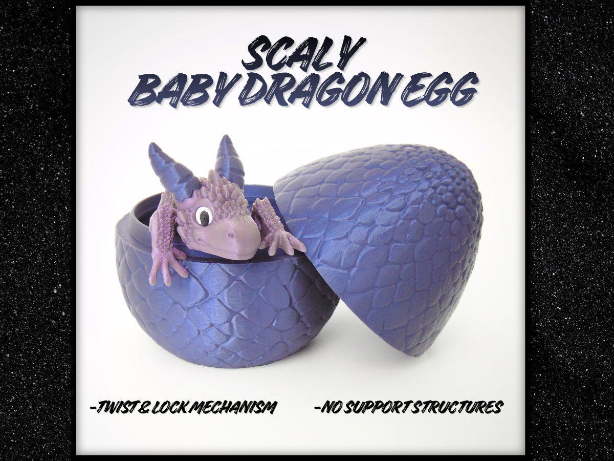 Scaly Baby Dragon Egg