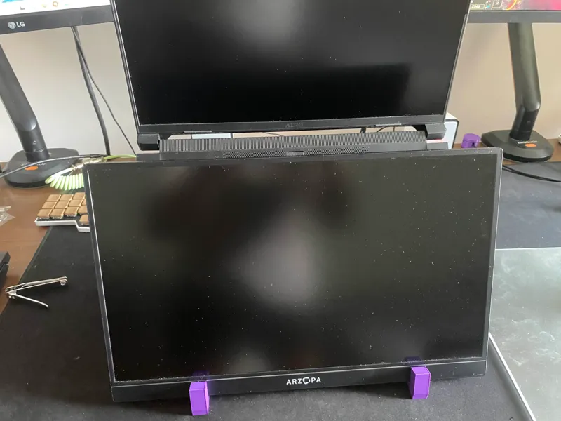 Laptop + Portable monitor stand
