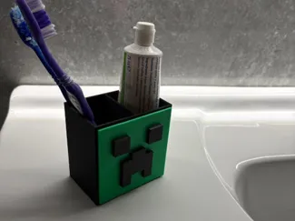 Minecraft Toothbrush Holder