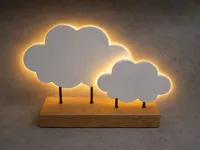 Duo de nuages décoratifs lumineux — photo 1