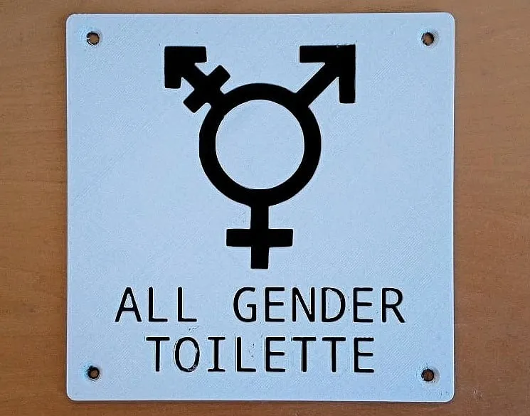 All Gender Toilet Sign (German)