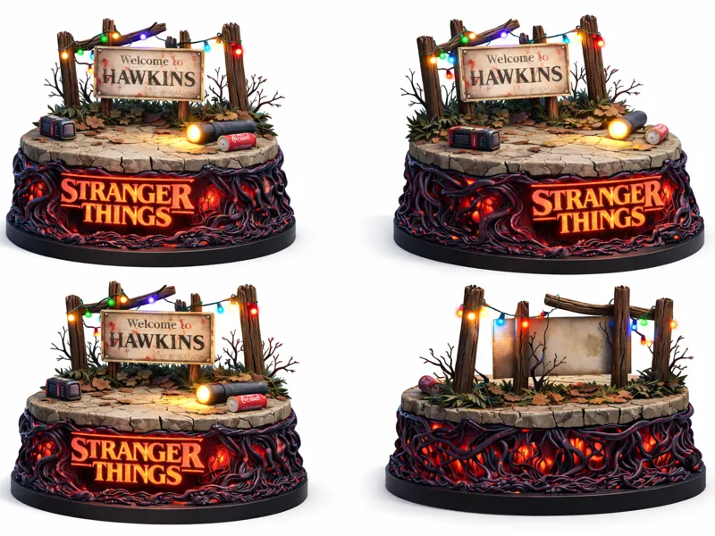 base para funko  basado en stranger things