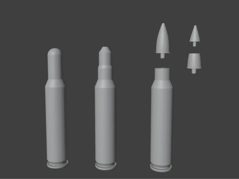 5.56x45mm 多种弹药模型