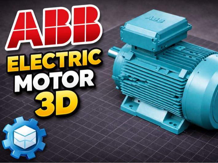 ABB Electric Motor – Realistic 3D Model