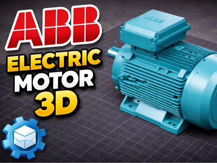 ABB Electric Motor – Realistic 3D Model