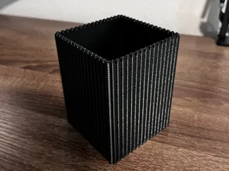 modern ribbed pencil cup