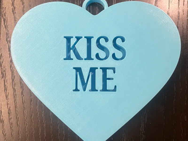 Giant Conversation Heart for Valentines Kiss Me!