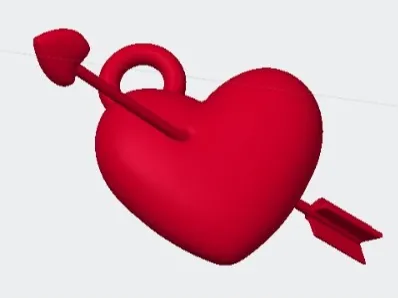 Heart With Arrow Keychain