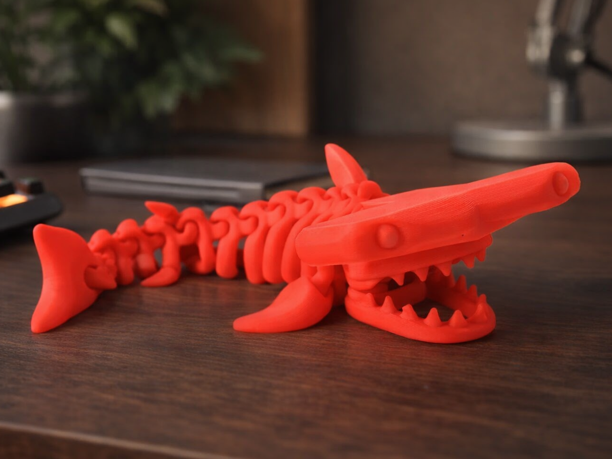 Flexi Hammerhead Shark Skeleton Articulated Toy