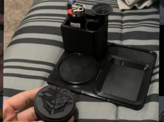 rolling station with grinder