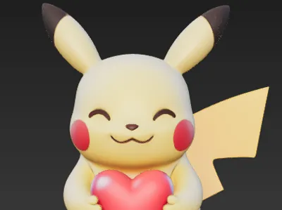 Pikachu "Love" Saint-Valentin